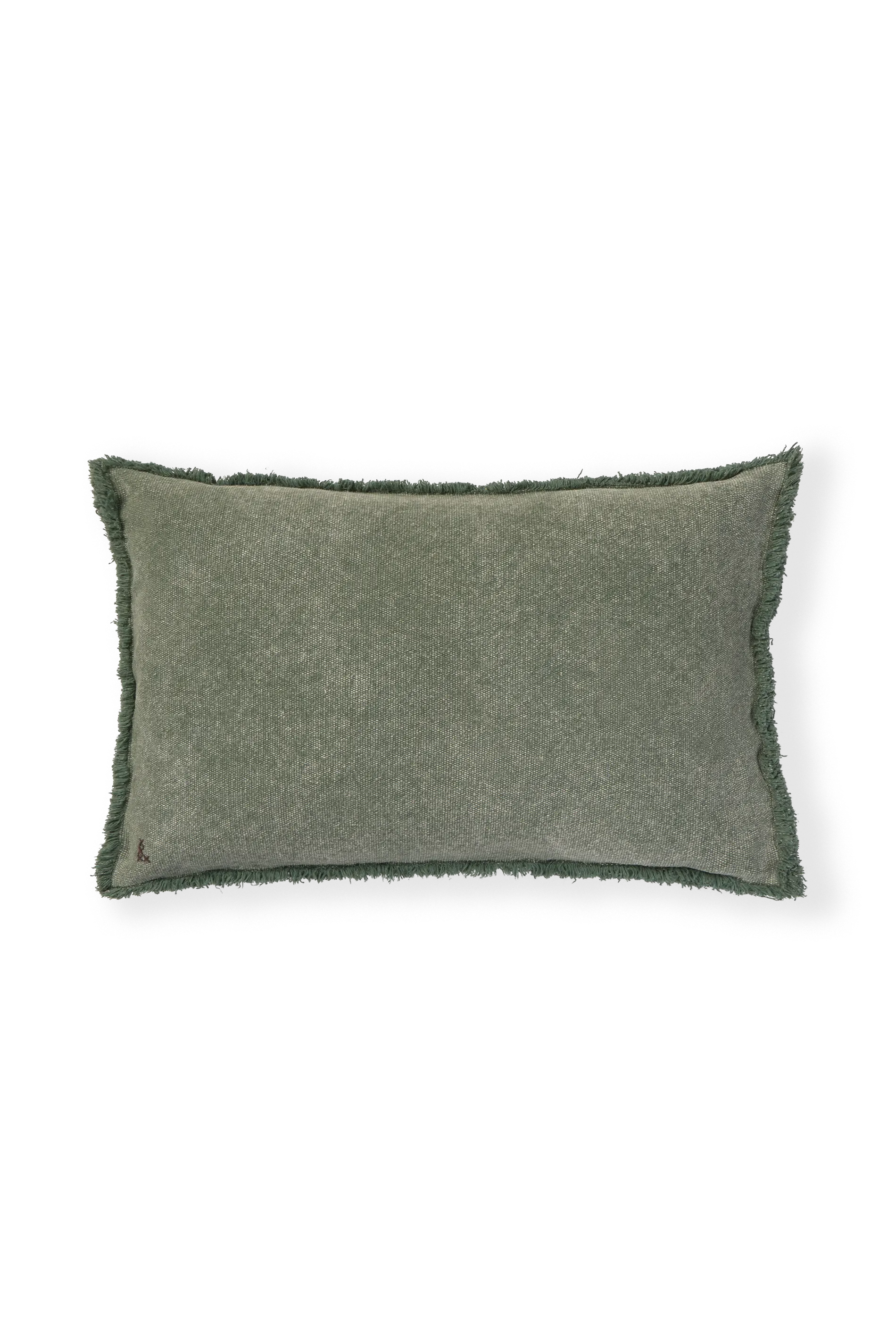STONEWASHED RECTANGULAR CUSHION DUCK GREEN