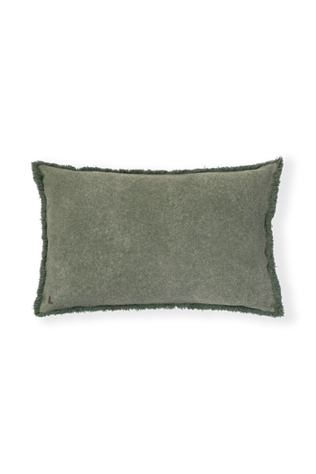 STONEWASHED RECTANGULAR CUSHION DUCK GREEN