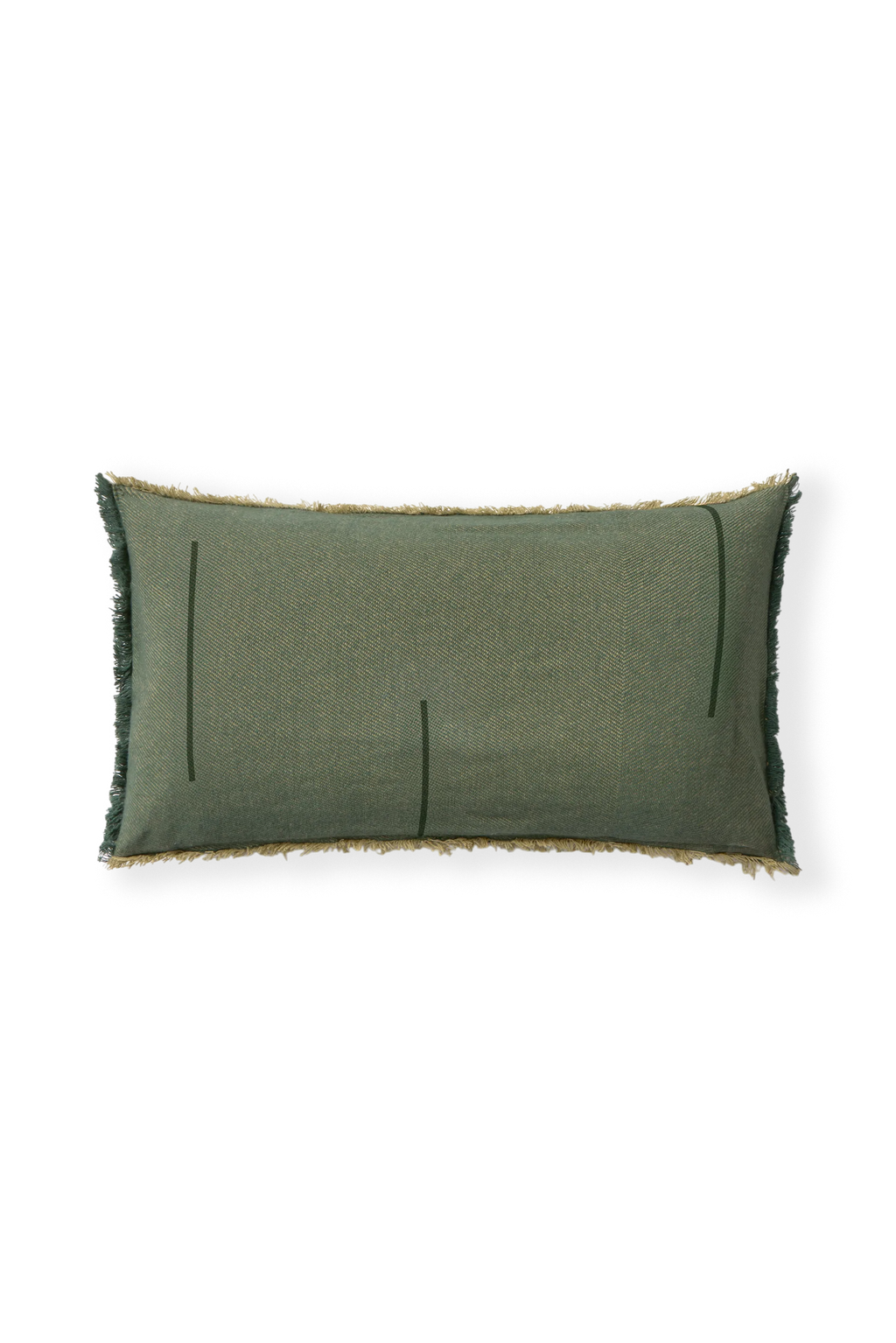 RECTANGULAR CUSHION VERTICAL DUCK GREEN