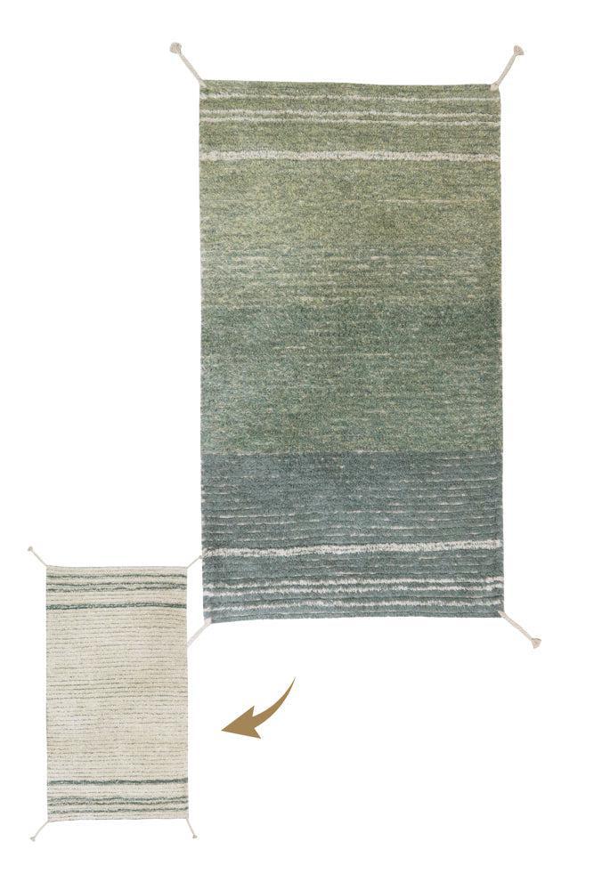 REVERSIBLE WASHABLE RUG TWIN VINTAGE BLUE-Cotton Rugs-Lorena Canals-11