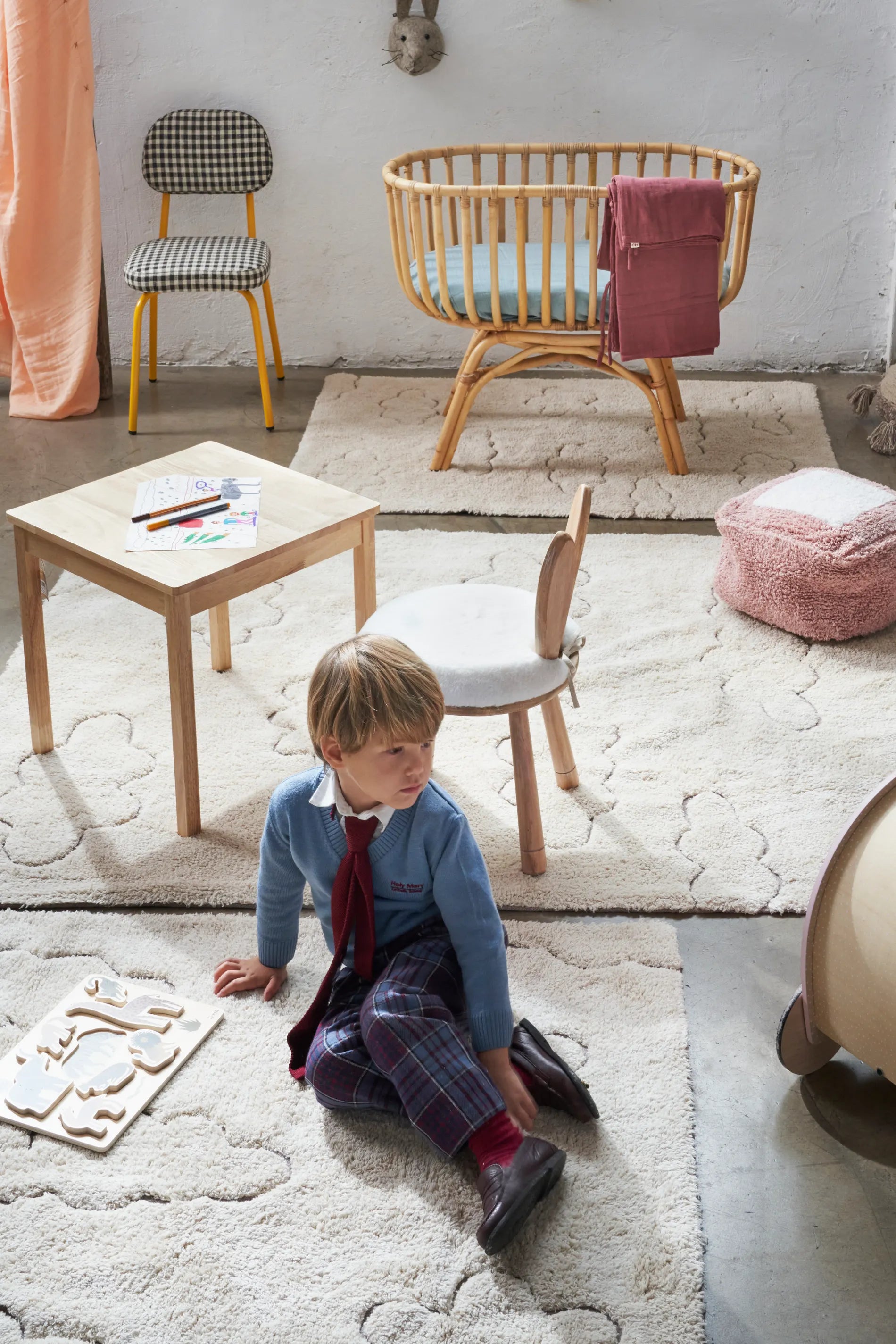 RUGCYCLED WASHABLE RUG CLOUDS