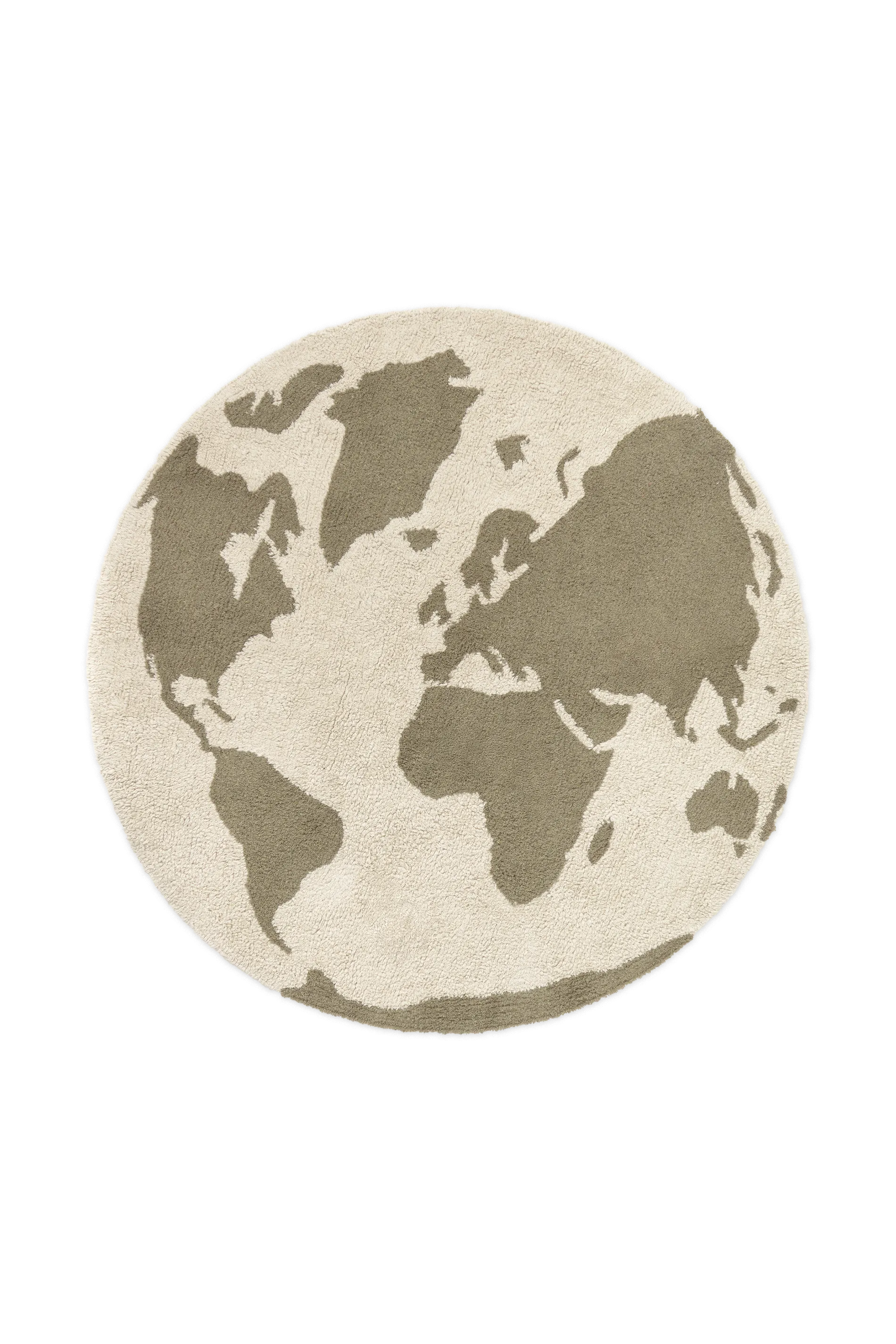 RugCycled washable rug World Map