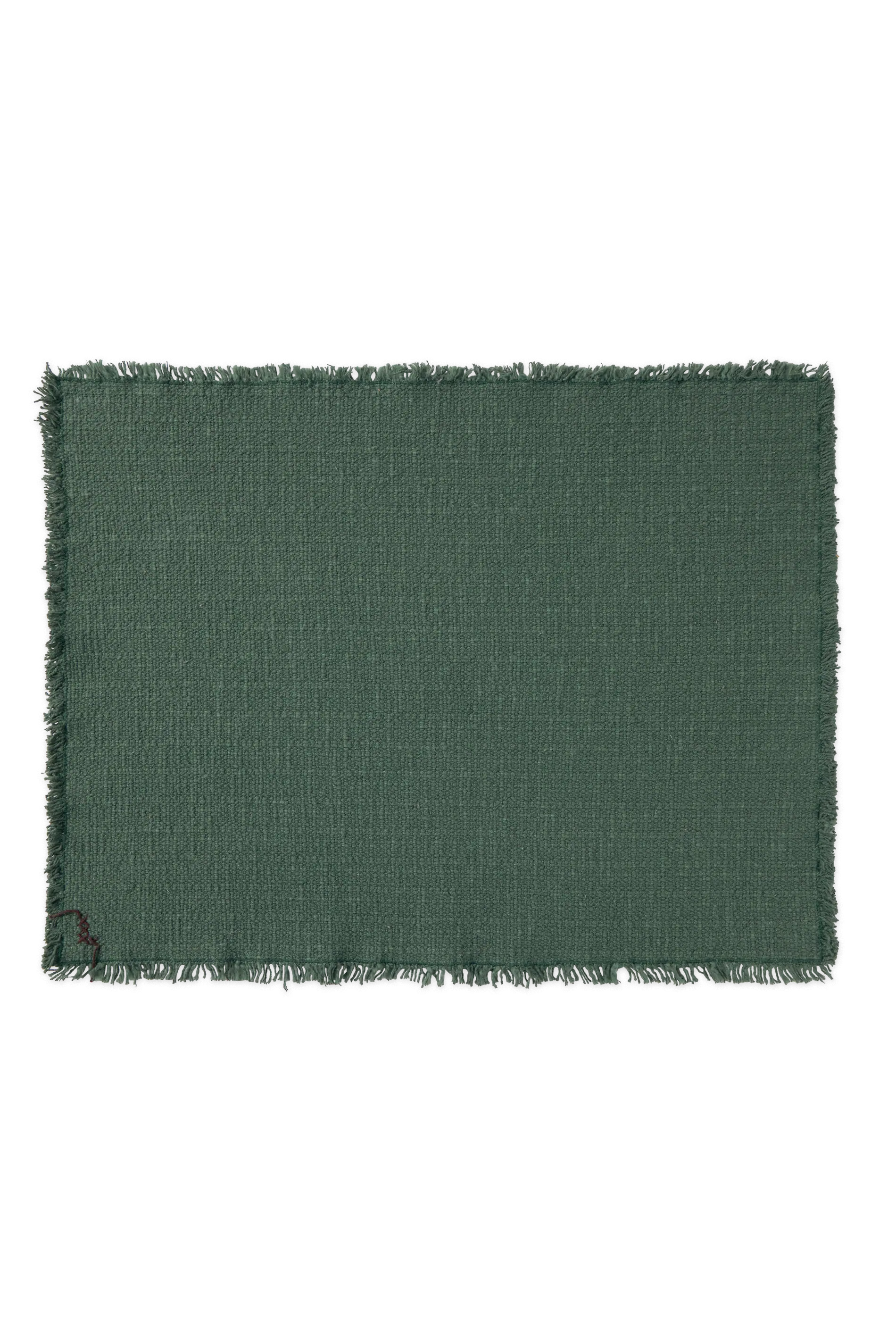 Handloom Placemats  Duck green (Set of 4)