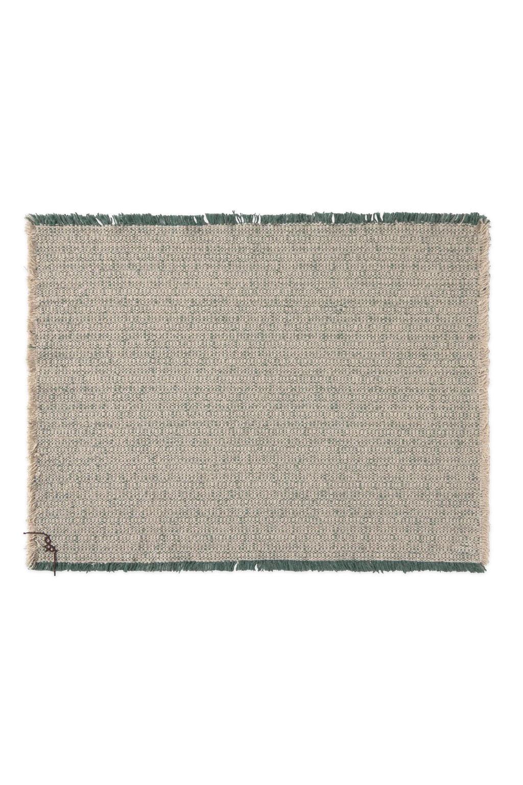 Handloom Placemats Natural and Duck Green (Set of 4)