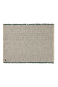 Handloom Placemats Natural and Duck Green (Set of 4)