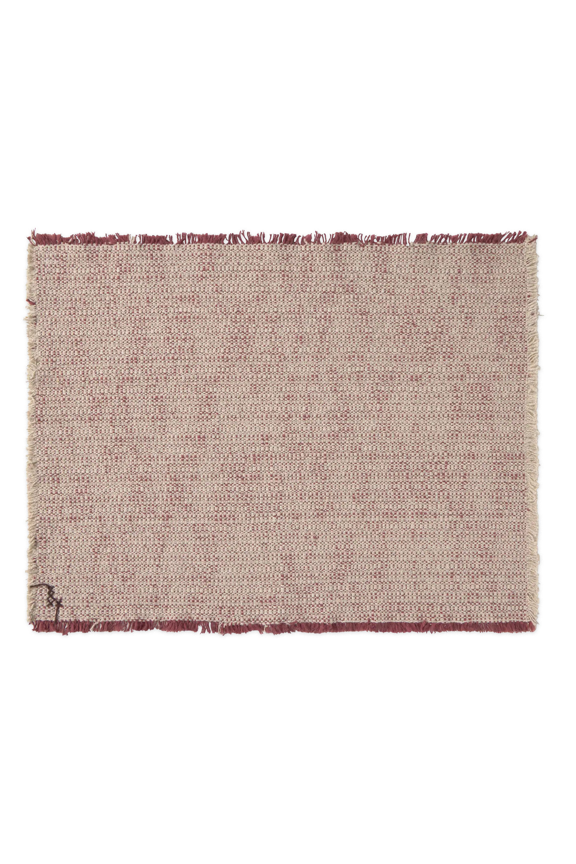 Handloom Placemats Natural and Marsala (Set of 4)