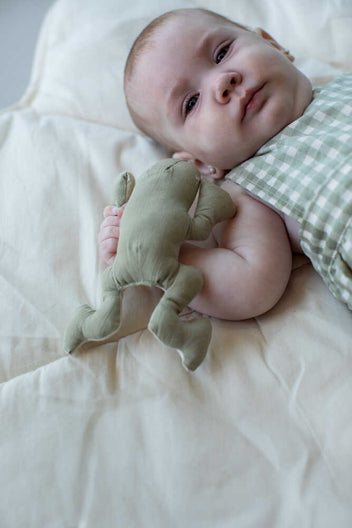 SET OF 3 CRINKLE AND RATTLE BABY TOYS LILY POND-Textile Toys-Lorena Canals-2