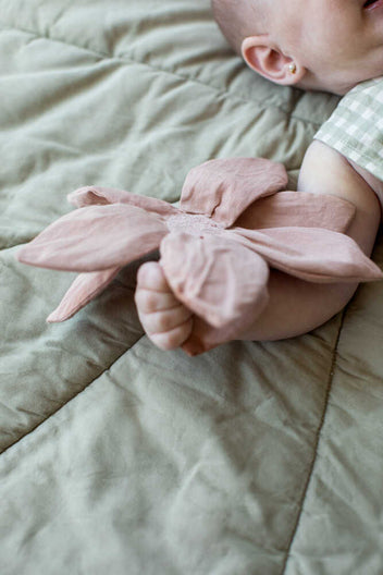 SET OF 3 CRINKLE AND RATTLE BABY TOYS LILY POND-Textile Toys-Lorena Canals-3