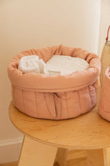 SET OF TWO QUILTED BASKETS VINTAGE NUDE-Basket-Lorena Canals-3