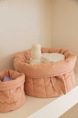 SET OF TWO QUILTED BASKETS VINTAGE NUDE-Basket-Lorena Canals-4