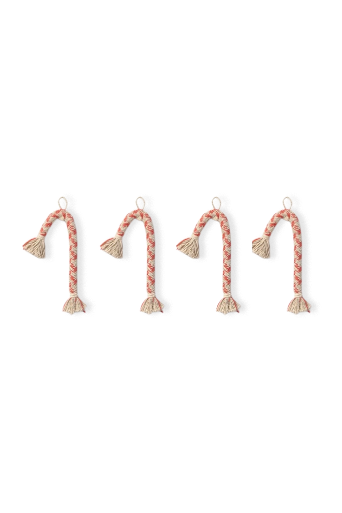 CANDY CANE ORNAMENTS (SET OF 4)