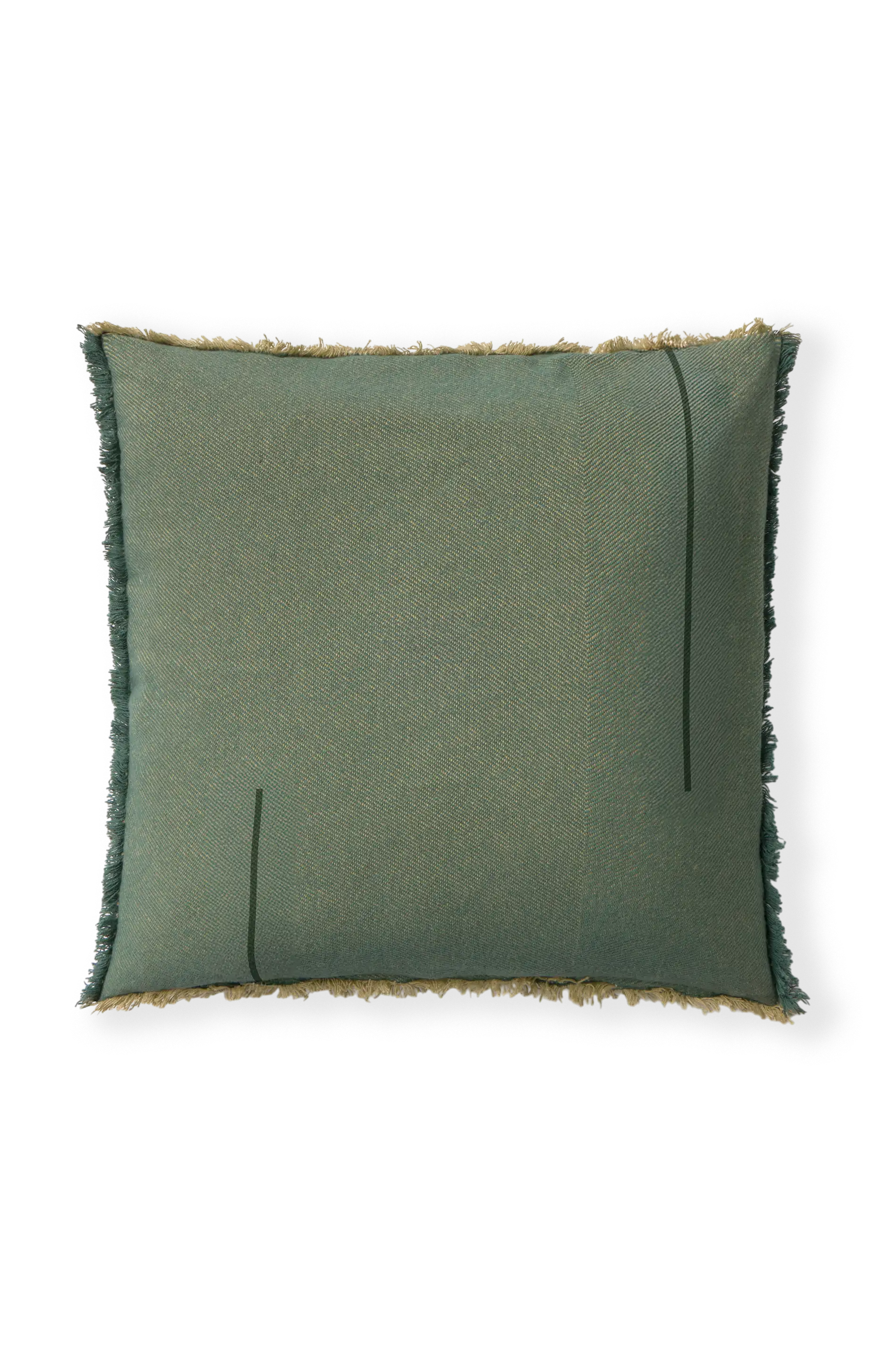 SQUARE CUSHION VERTICAL DUCK GREEN