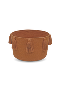 BASKET NEW TASSELS CHESTNUT