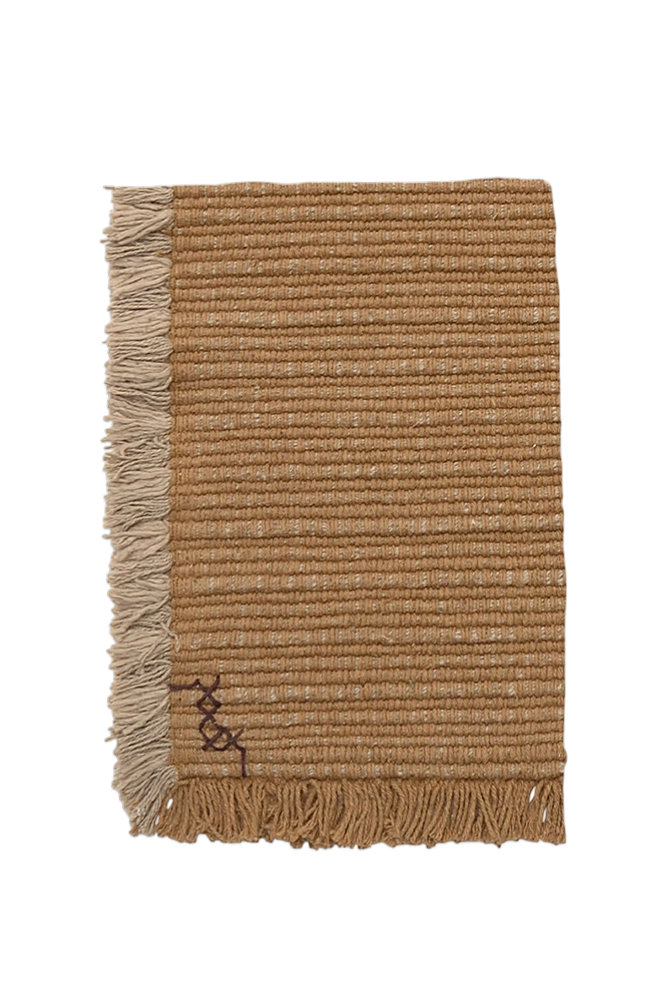 Swatch Handloom Rug Ochre and Beige
