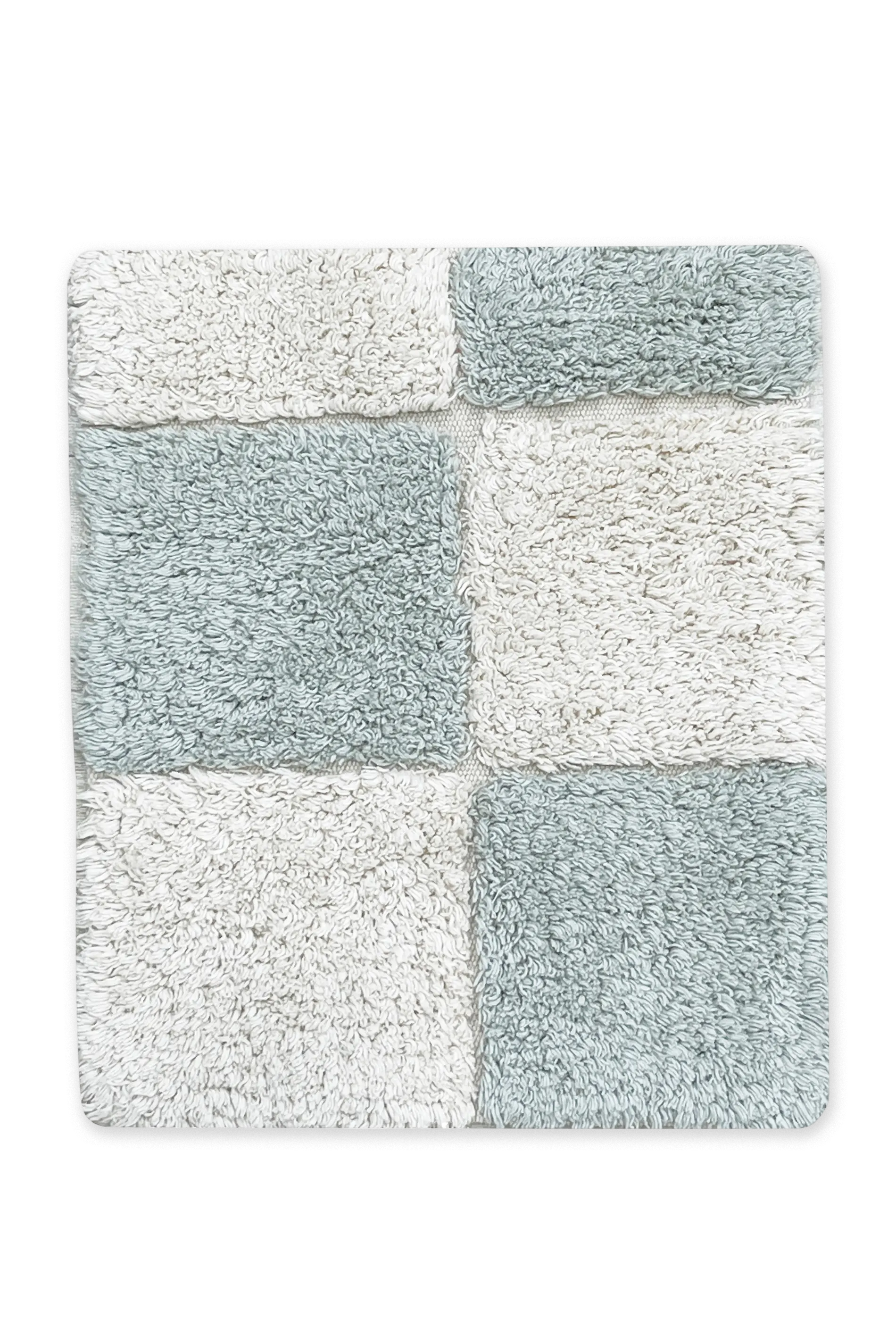 SWATCH WASHABLE RUG KITCHEN TILES BLUE SAGE