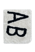 SWATCH WASHABLE ROUND RUG ABC NATURAL-BLACK