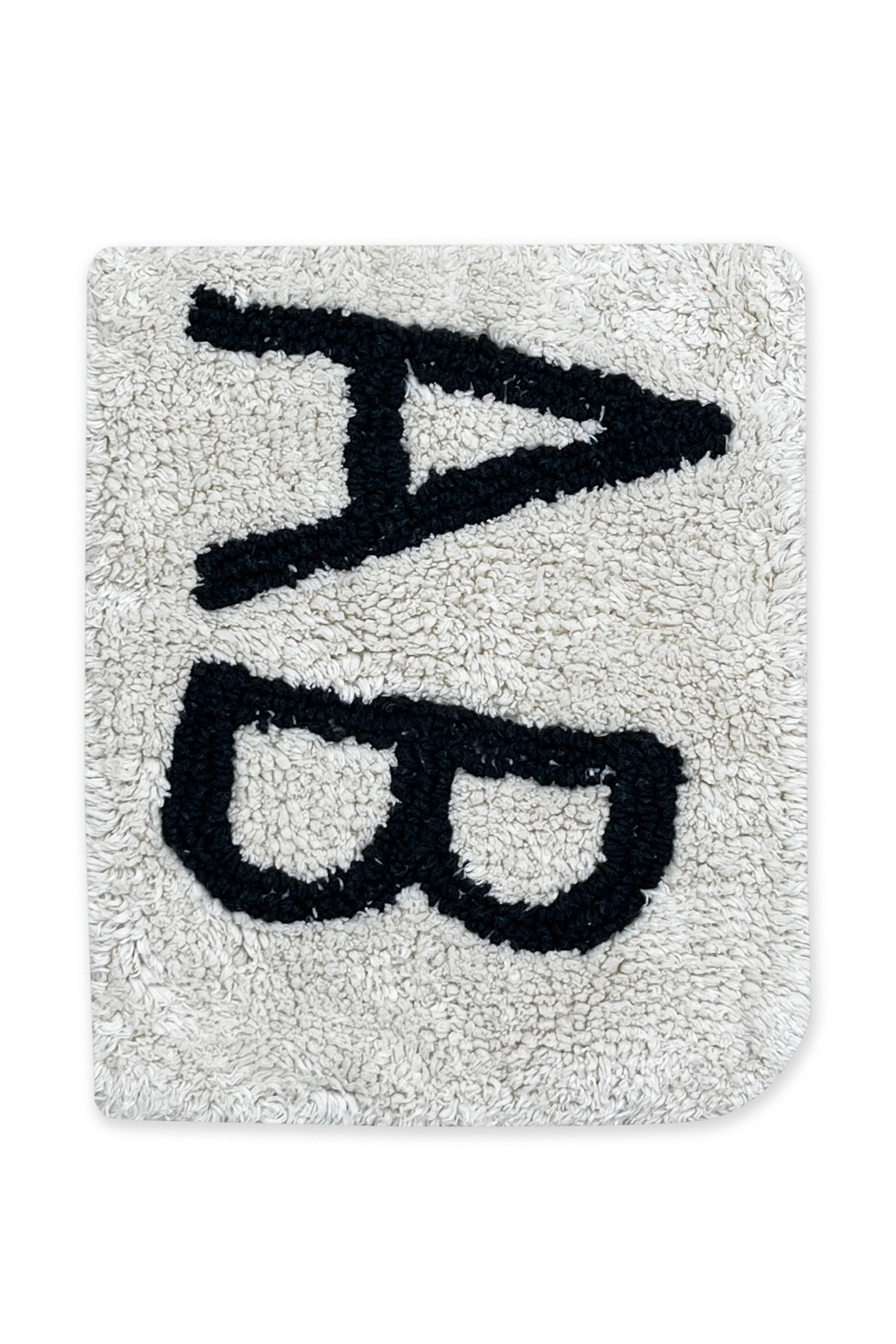 SWATCH WASHABLE ROUND RUG ABC NATURAL-BLACK