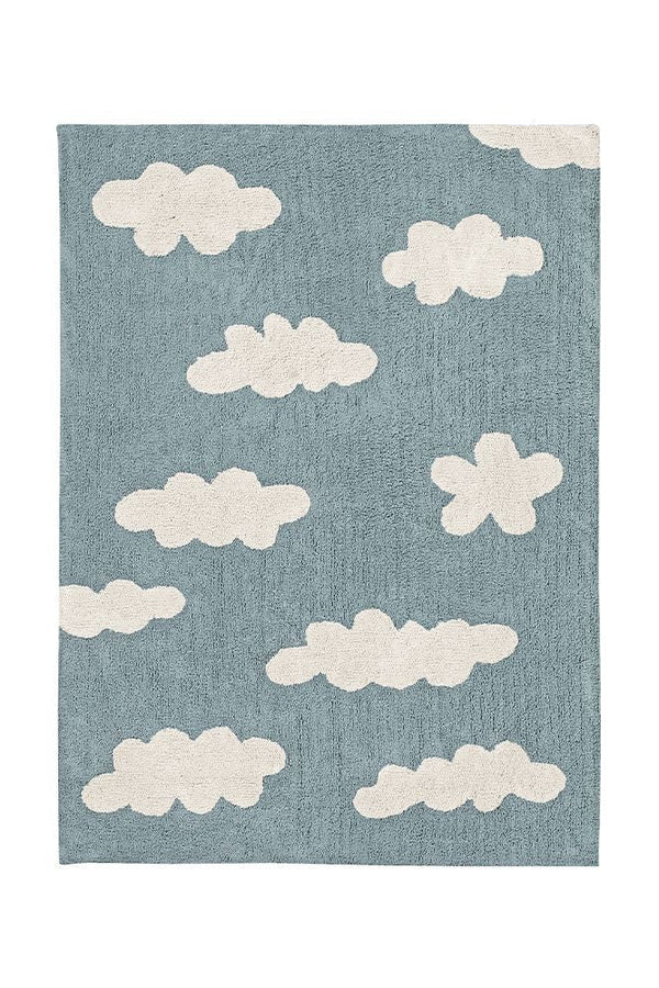 WASHABLE AREA RUG CLOUDS BLUE-Cotton Rugs-By Lorena Canals-1