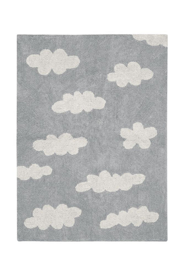 WASHABLE AREA RUG CLOUDS GREY-Cotton Rugs-By Lorena Canals-1