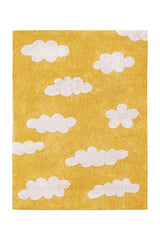 WASHABLE AREA RUG CLOUDS MUSTARD-Cotton Rugs-By Lorena Canals-1