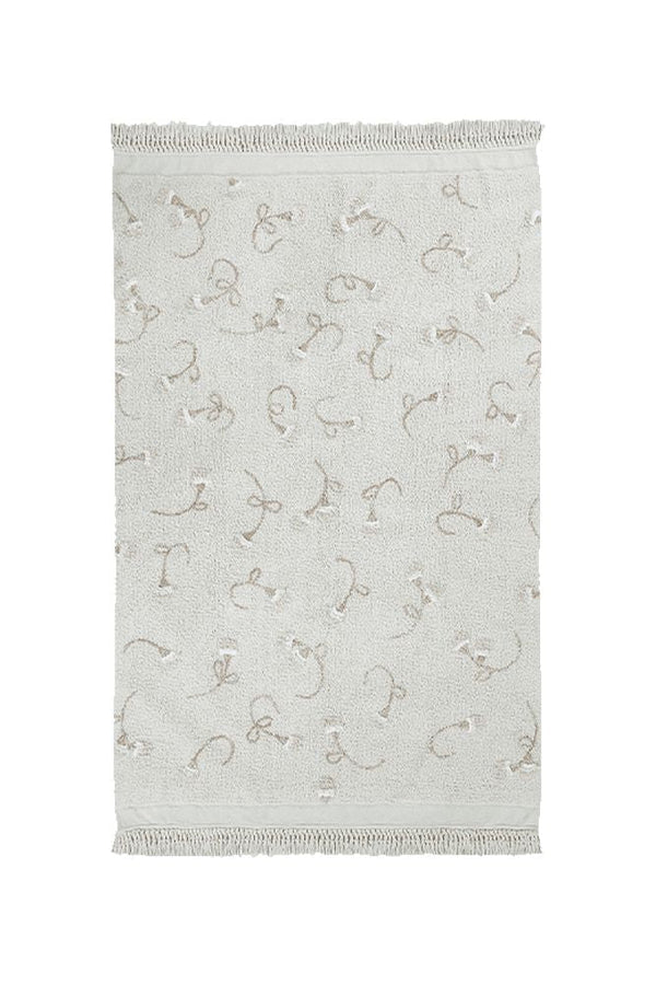 WASHABLE AREA RUG ENGLISH GARDEN IVORY-Cotton Rugs-By Lorena Canals-1