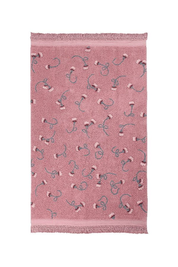 WASHABLE AREA RUG ENGLISH GARDEN ROSE-Cotton Rugs-By Lorena Canals-1