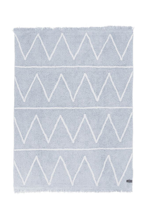 WASHABLE AREA RUG HIPPY BLUE-Cotton Rugs-By Lorena Canals-1