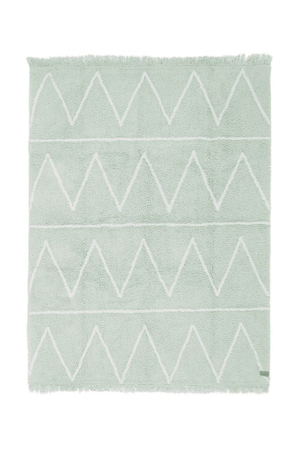 WASHABLE AREA RUG HIPPY MINT-Cotton Rugs-By Lorena Canals-1