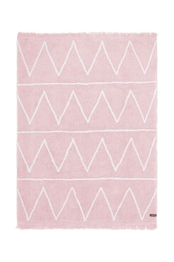 WASHABLE AREA RUG HIPPY PINK-Cotton Rugs-By Lorena Canals-1