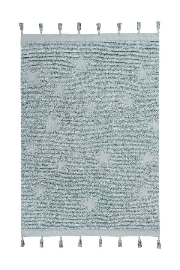 WASHABLE AREA RUG HIPPY STARS BLUE-Cotton Rugs-By Lorena Canals-1