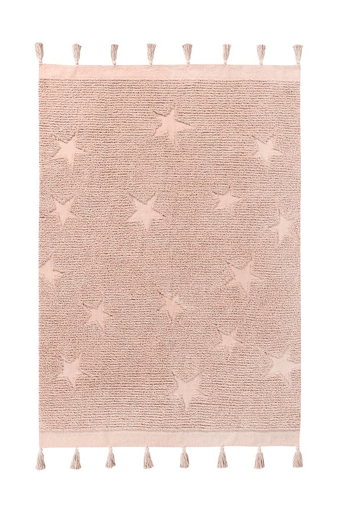 WASHABLE AREA RUG HIPPY STARS NUDE-Cotton Rugs-By Lorena Canals-1