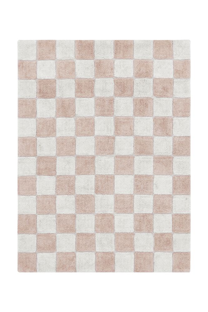 WASHABLE AREA RUG KITCHEN TILES ROSE-Cotton Rugs-By Lorena Canals-1