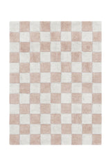 WASHABLE AREA RUG KITCHEN TILES ROSE-Cotton Rugs-By Lorena Canals-1