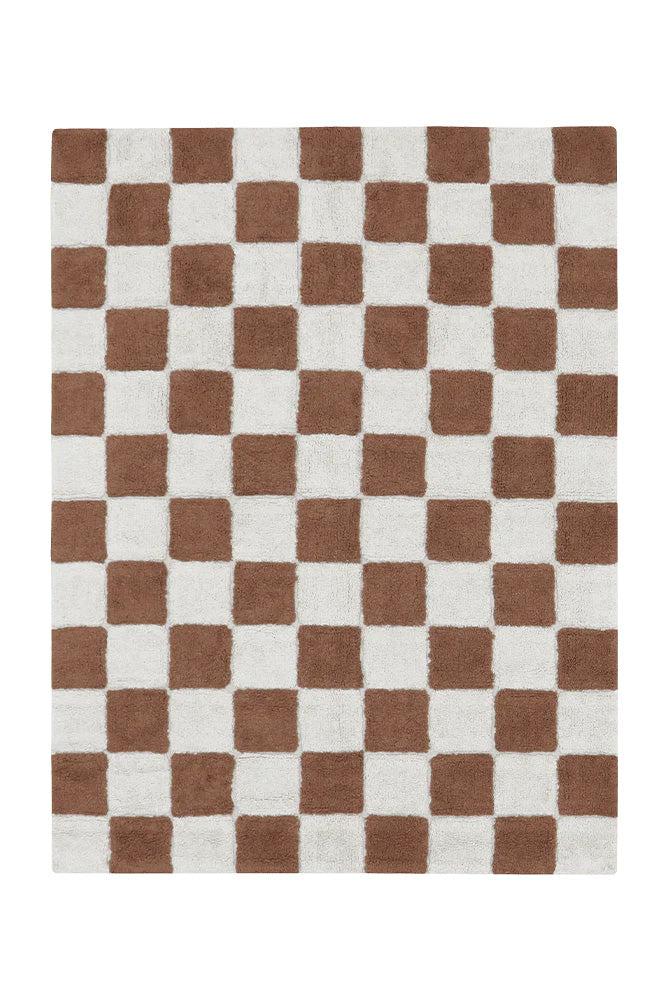 WASHABLE AREA RUG KITCHEN TILES TOFFEE-Cotton Rugs-By Lorena Canals-1