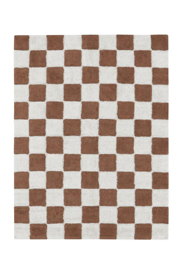 WASHABLE AREA RUG KITCHEN TILES TOFFEE-Cotton Rugs-By Lorena Canals-1