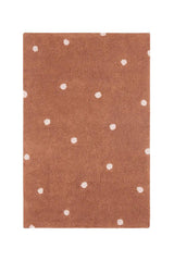 WASHABLE AREA RUG MINI DOT CHESTNUT-Cotton Rugs-By Lorena Canals-1