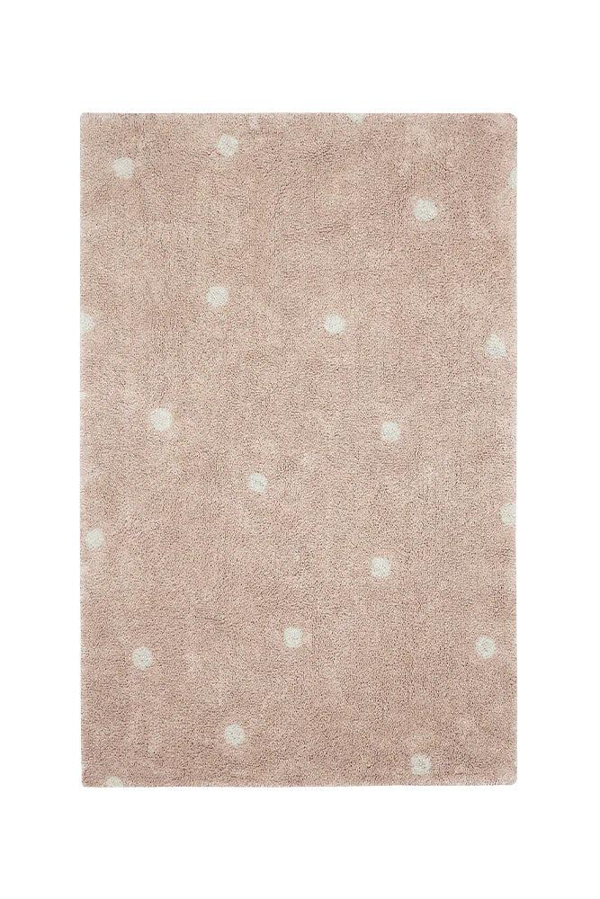 WASHABLE AREA RUG MINI DOT ROSE-Cotton Rugs-By Lorena Canals-1