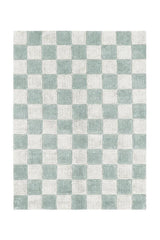 WASHABLE AREA RUG TILES BLUE SAGE-Cotton Rugs-By Lorena Canals-1