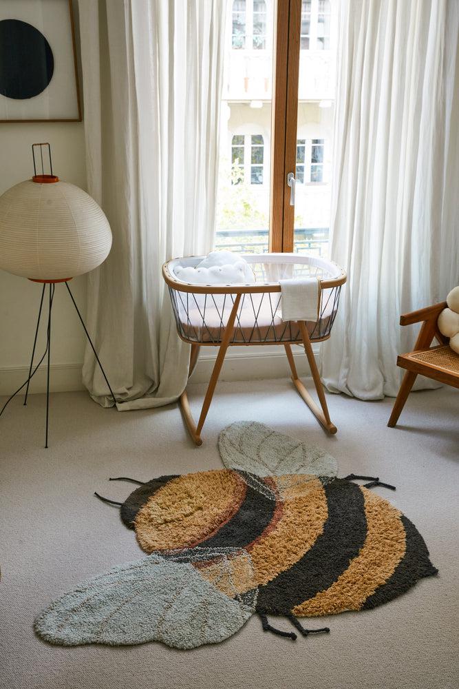 Round bumble bee rug, large round rug, bee rug, kids' bedroom rug, nursery rug, large nursery rug, bumble online bee nursery