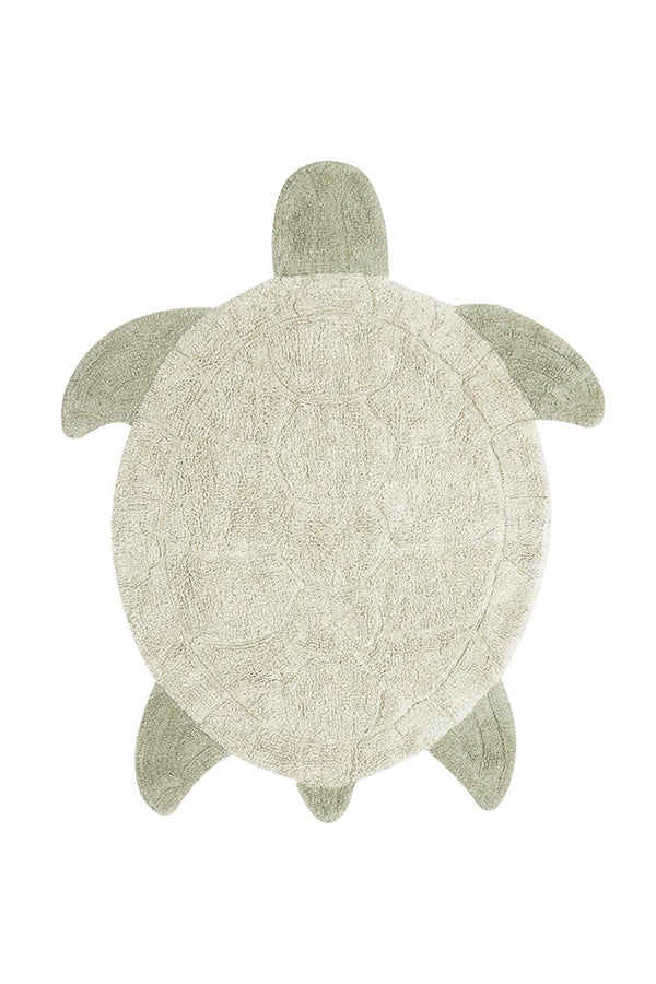 WASHABLE COTTON RUG SEA TURTLE-Cotton Rugs-By Lorena Canals-1