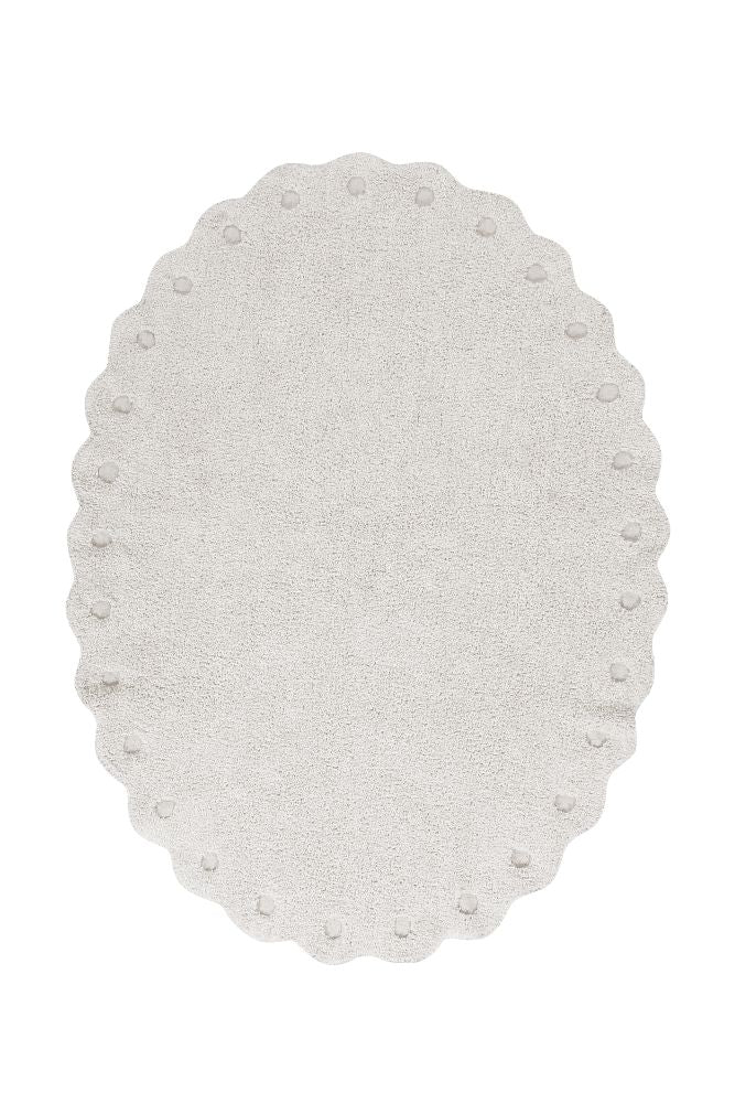 WASHABLE OVAL RUG PINE CONE IVORY-Cotton Rugs-By Lorena Canals-1