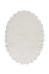 WASHABLE OVAL RUG PINE CONE IVORY-Cotton Rugs-By Lorena Canals-1