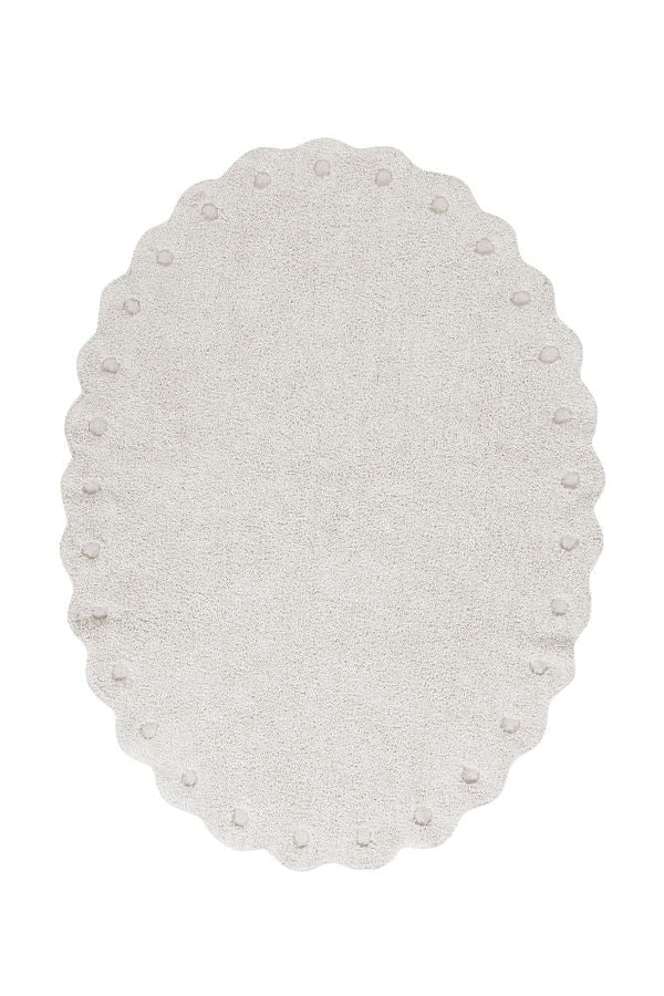 WASHABLE OVAL RUG PINE CONE IVORY-Cotton Rugs-By Lorena Canals-1