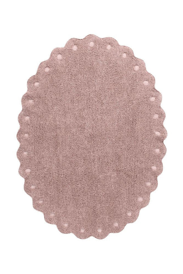 WASHABLE OVAL RUG PINE CONE NUDE-Cotton Rugs-By Lorena Canals-1