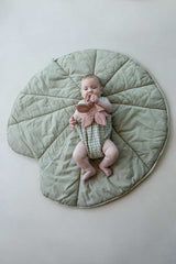 WASHABLE PLAY MAT WATER LILY OLIVE-Cotton Rugs-Lorena Canals-2