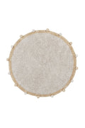 WASHABLE ROUND RUG BUBBLY NATURAL - HONEY-Cotton Rugs-By Lorena Canals-1