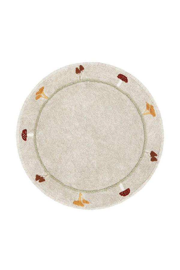 WASHABLE ROUND RUG CHANTERELLE-Cotton Rugs-By Lorena Canals-1