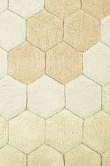 WASHABLE ROUND RUG HONEYCOMB GOLDEN-Cotton Rugs-By Lorena Canals-4