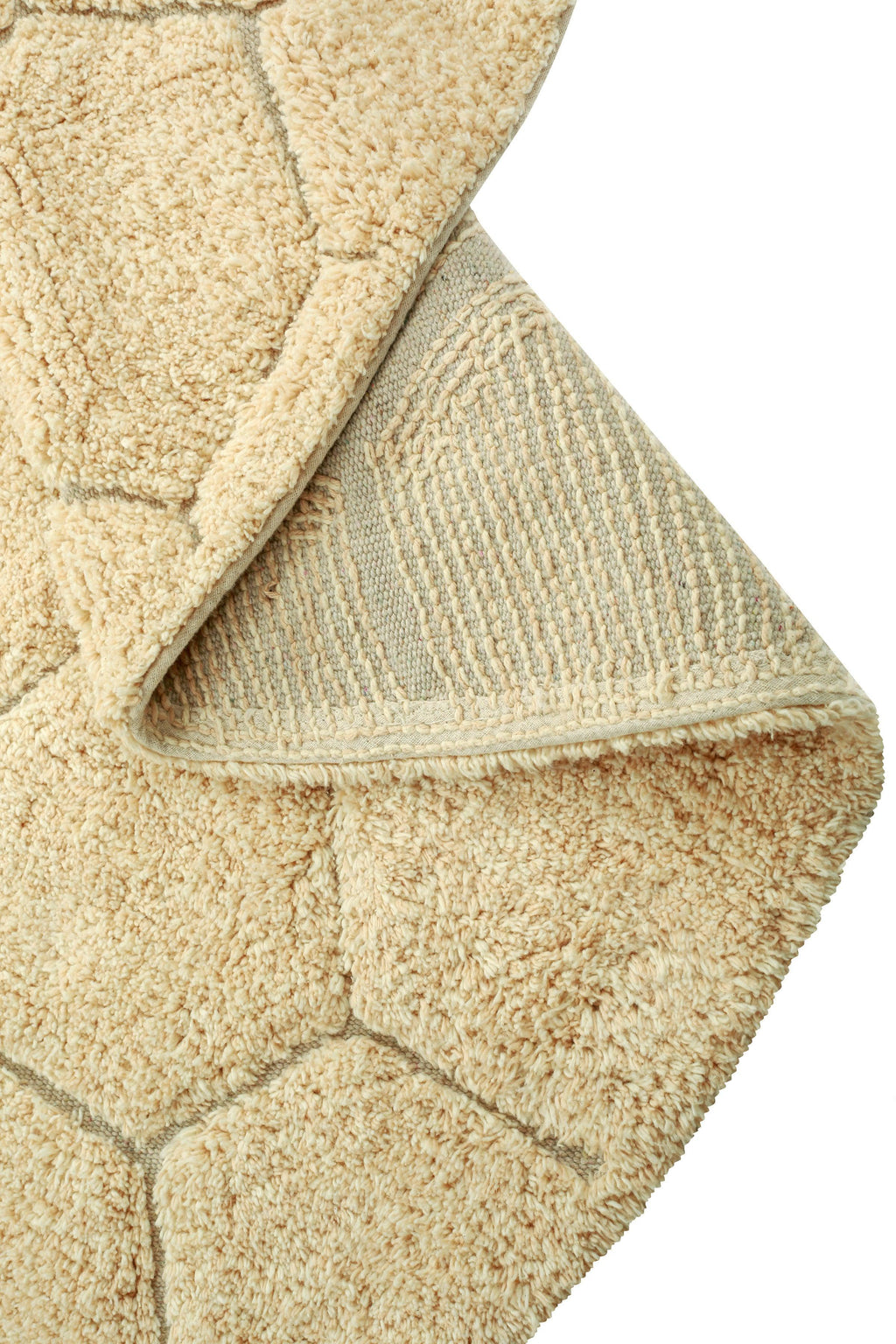 WASHABLE ROUND RUG HONEYCOMB GOLDEN-Cotton Rugs-By Lorena Canals-6