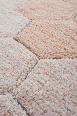 WASHABLE ROUND RUG HONEYCOMB ROSE-Cotton Rugs-By Lorena Canals-5